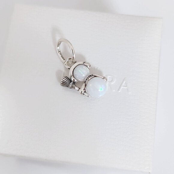 Pandora Opalescent Snowman Dangle Charm with box - Picture 3 of 6